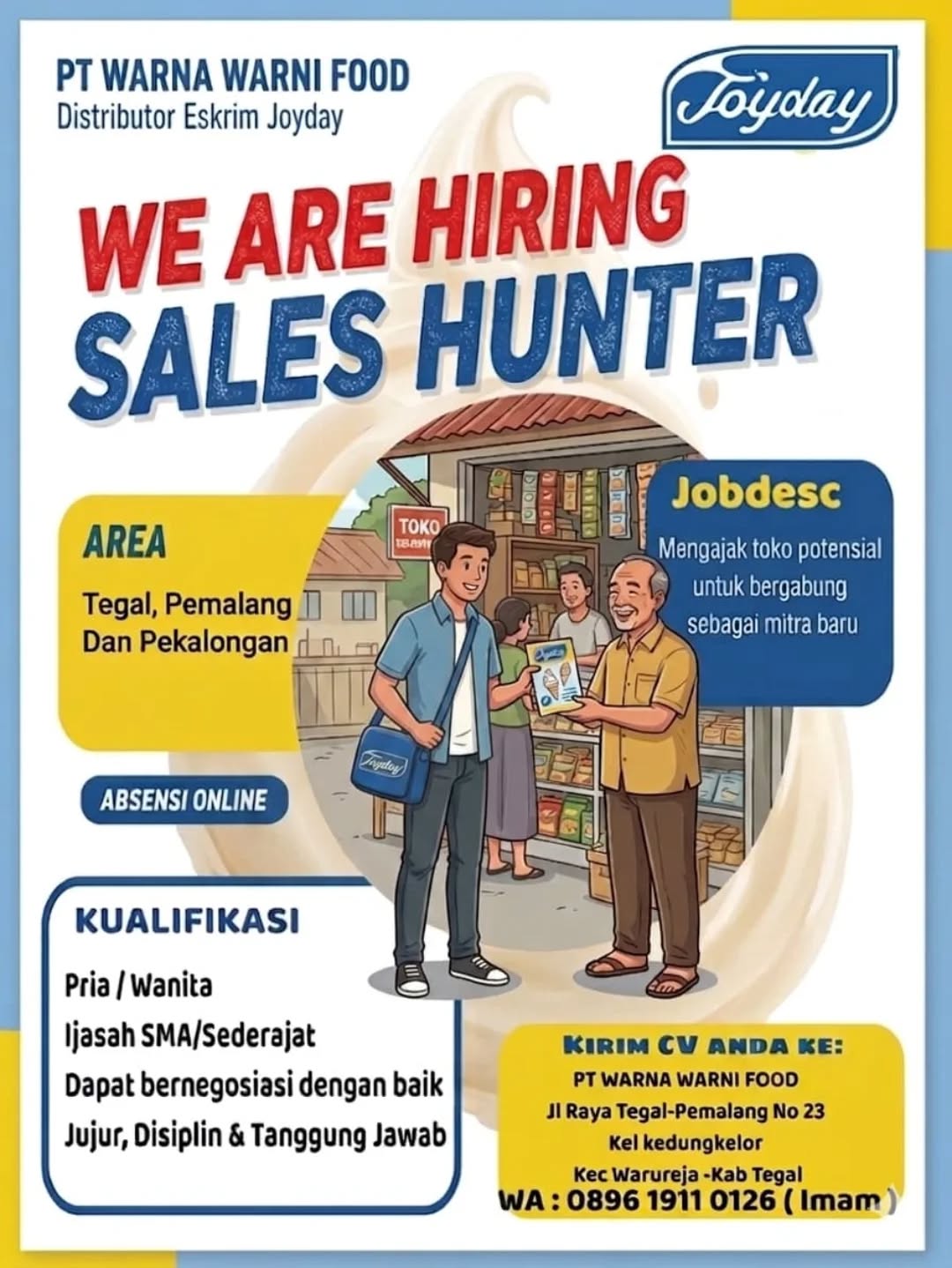 Poster lowongan Sales Hunter