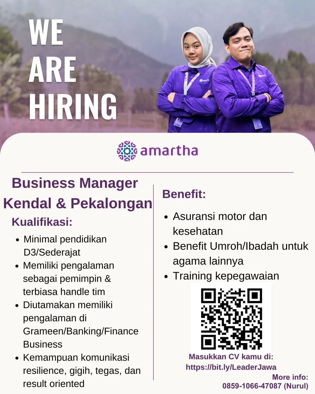 Poster lowongan Business Manager