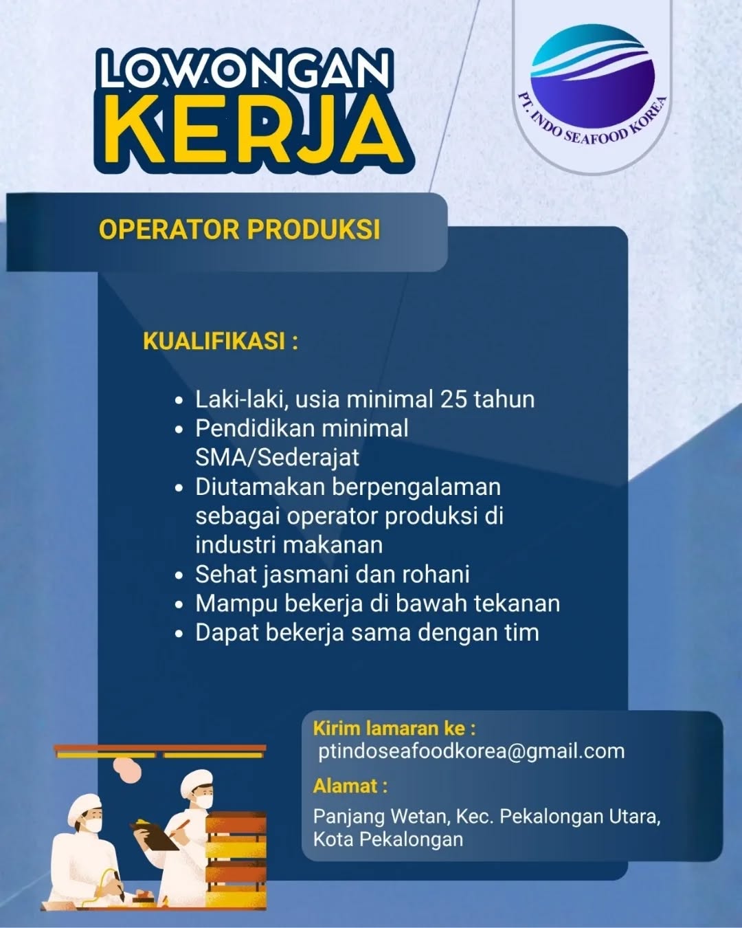 Poster lowongan Operator Produksi