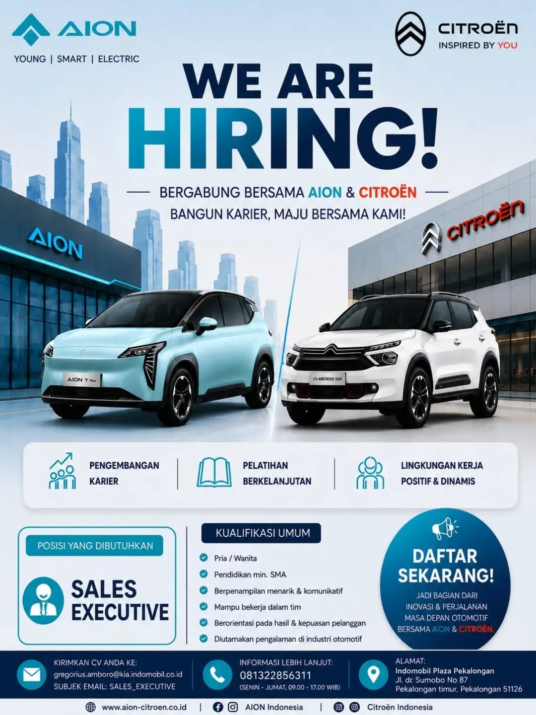 Poster lowongan Sales Executive