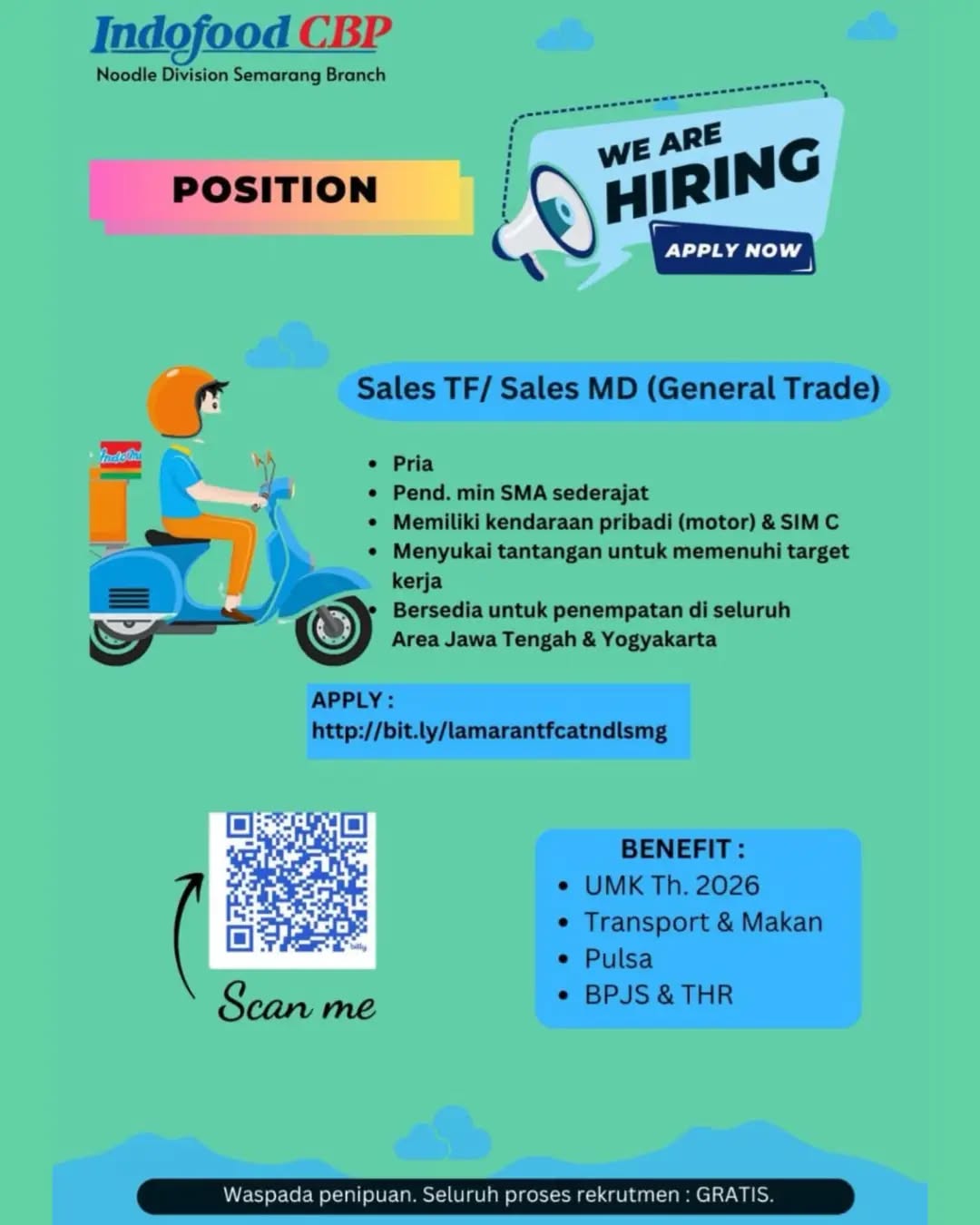 Poster lowongan Sales Task Force / Merchandising GT