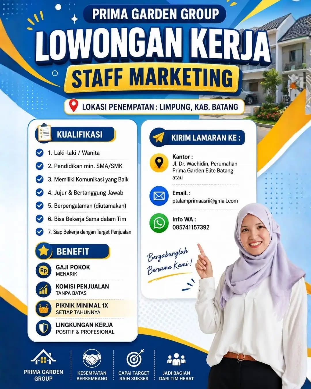 Poster lowongan Staff Marketing