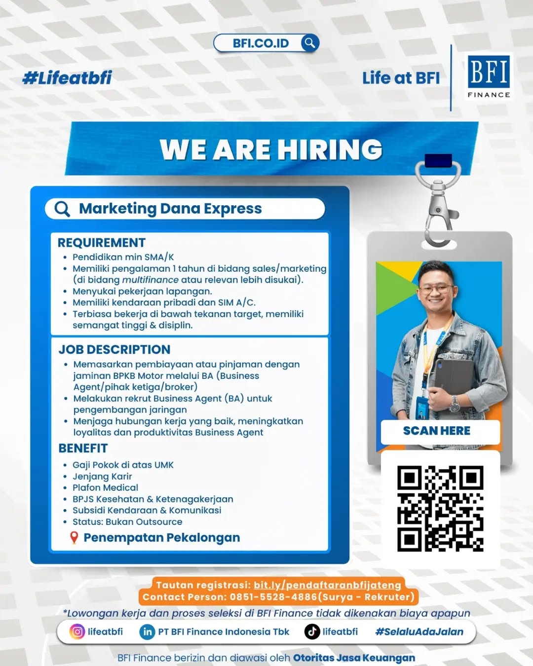 Poster lowongan Marketing Dana Express