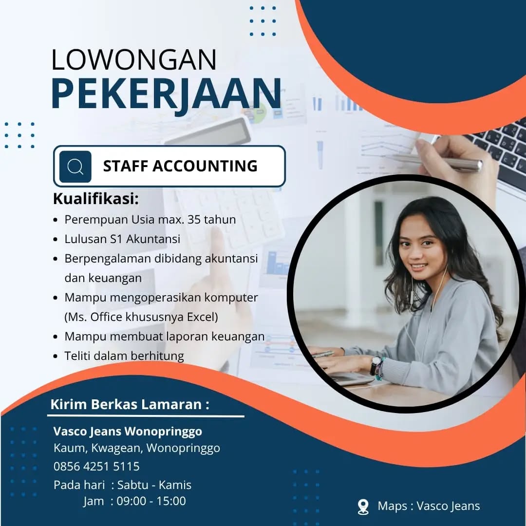 Poster lowongan Staff Accounting
