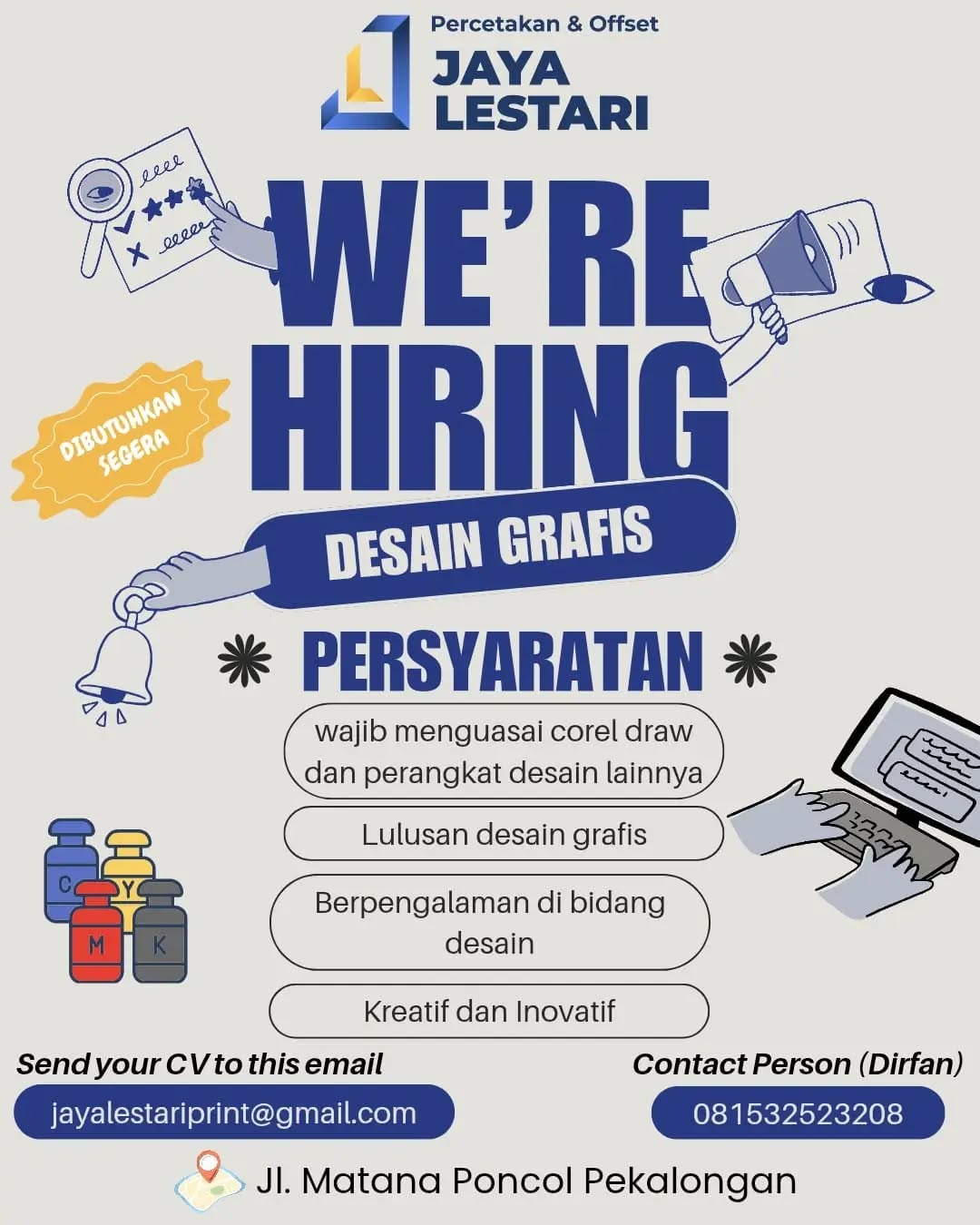 Poster lowongan Desain Grafis