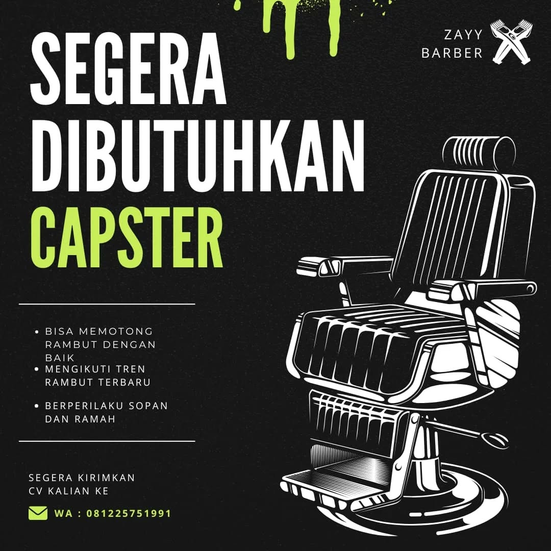 Poster lowongan Capster