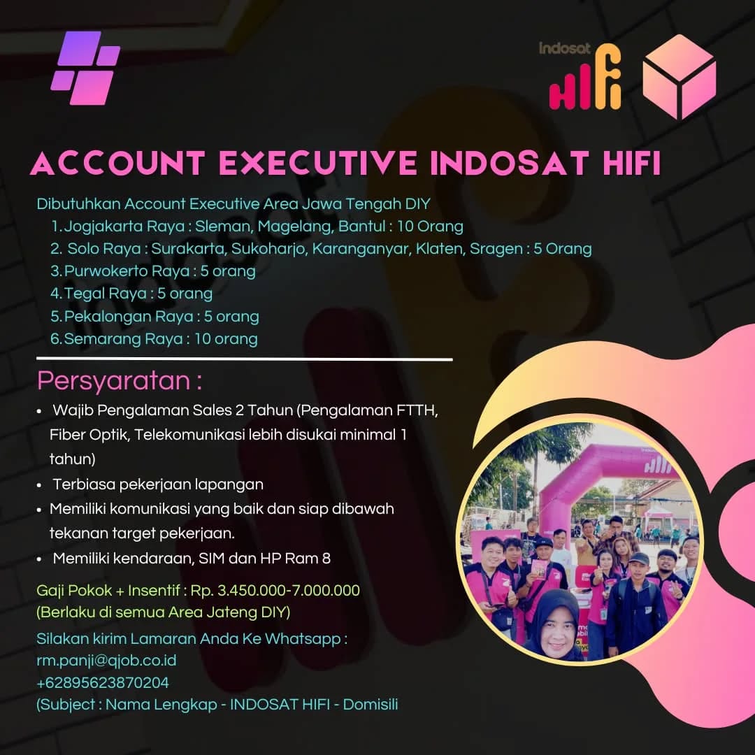 Poster lowongan Account Executive