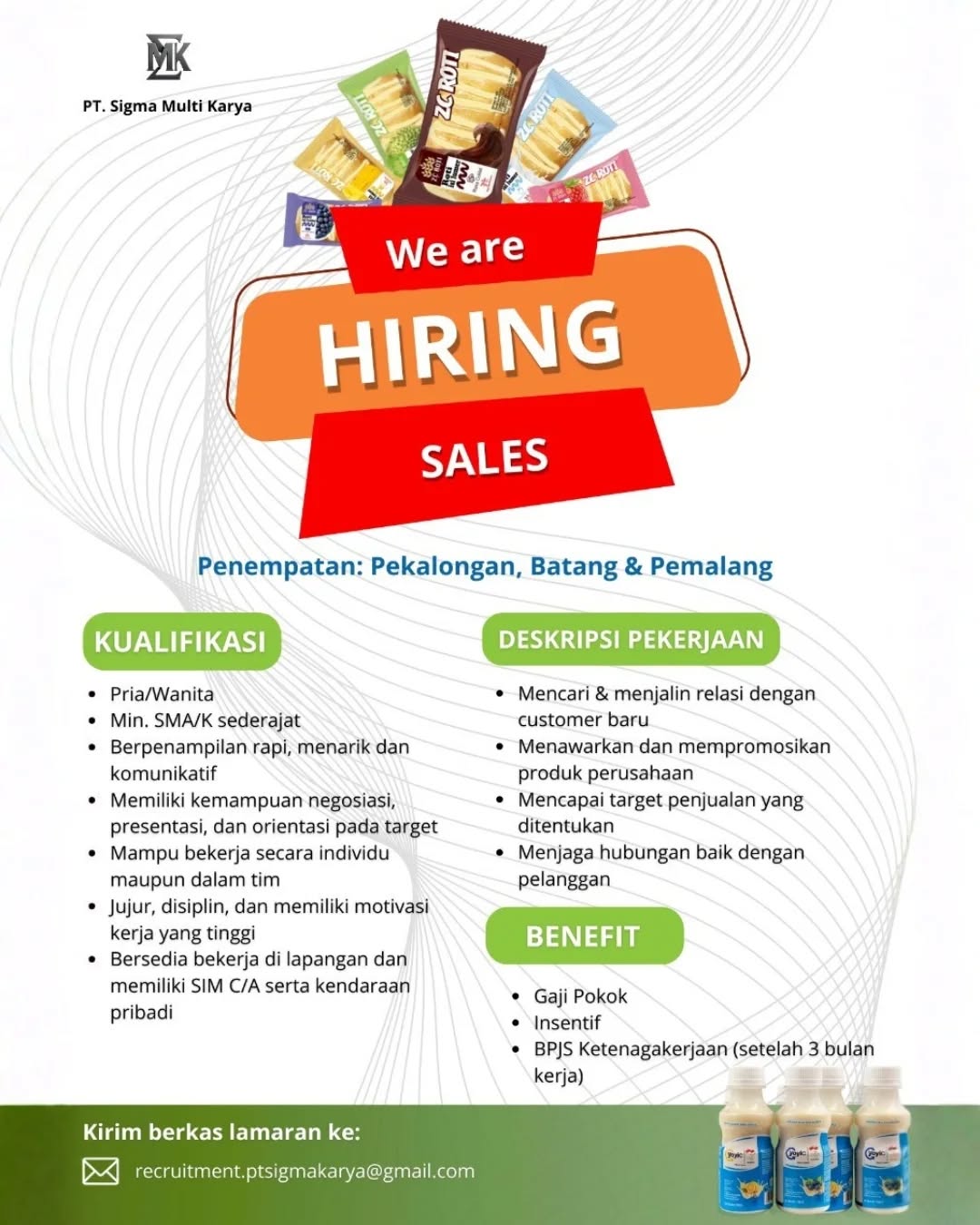 Poster lowongan Sales