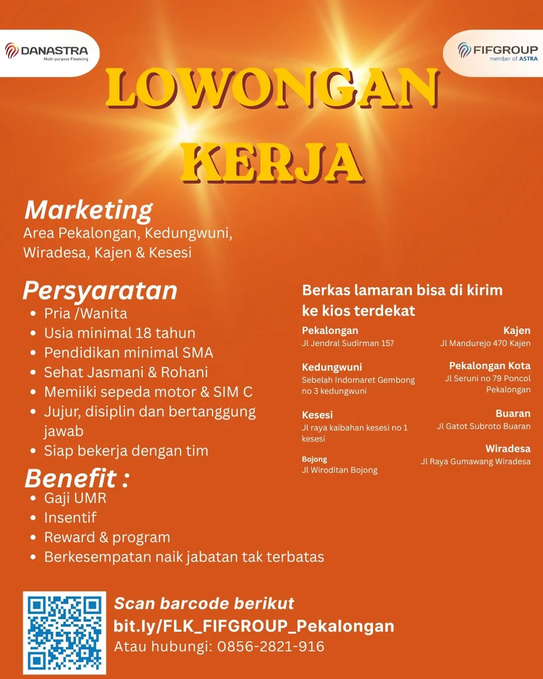 Poster lowongan Marketing