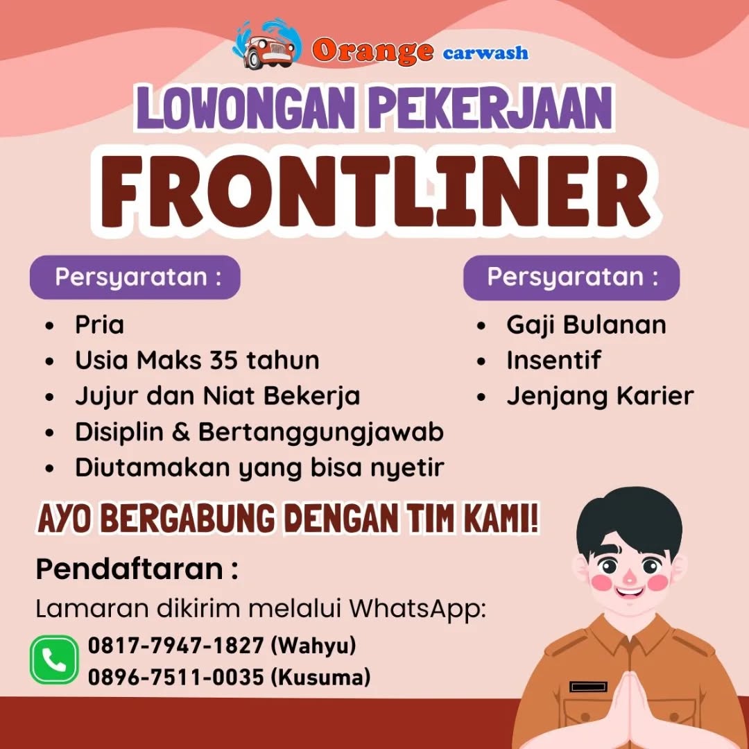 Poster lowongan Frontliner