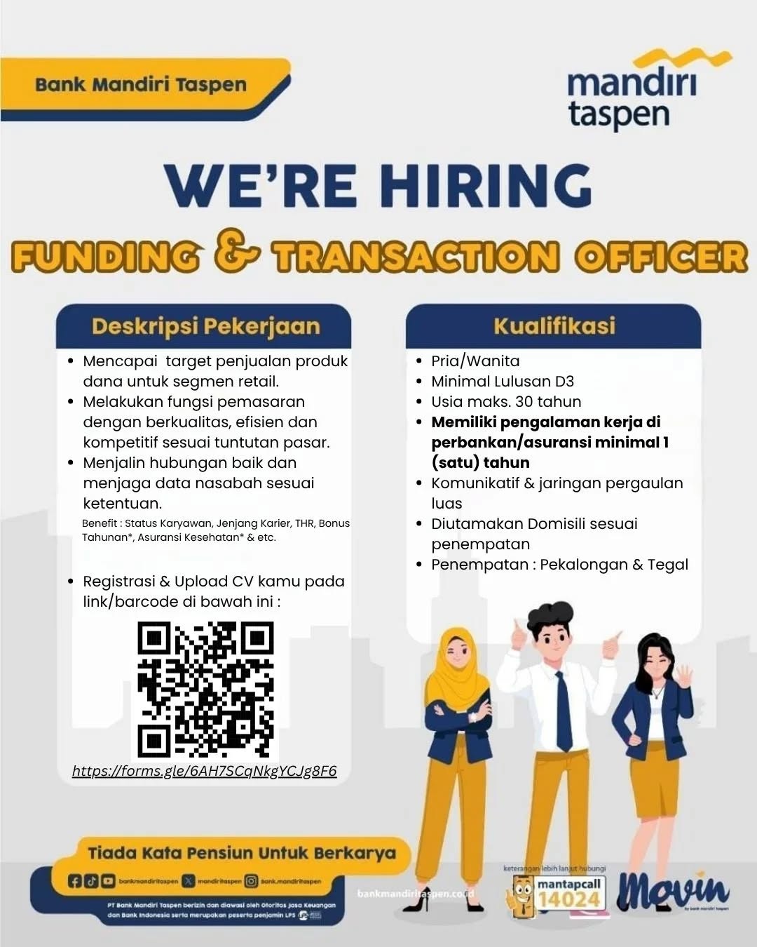 Poster lowongan Funding & Transaction Officer