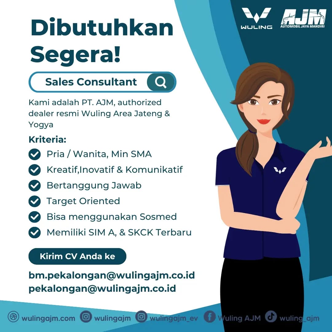 Poster lowongan Sales Consultant