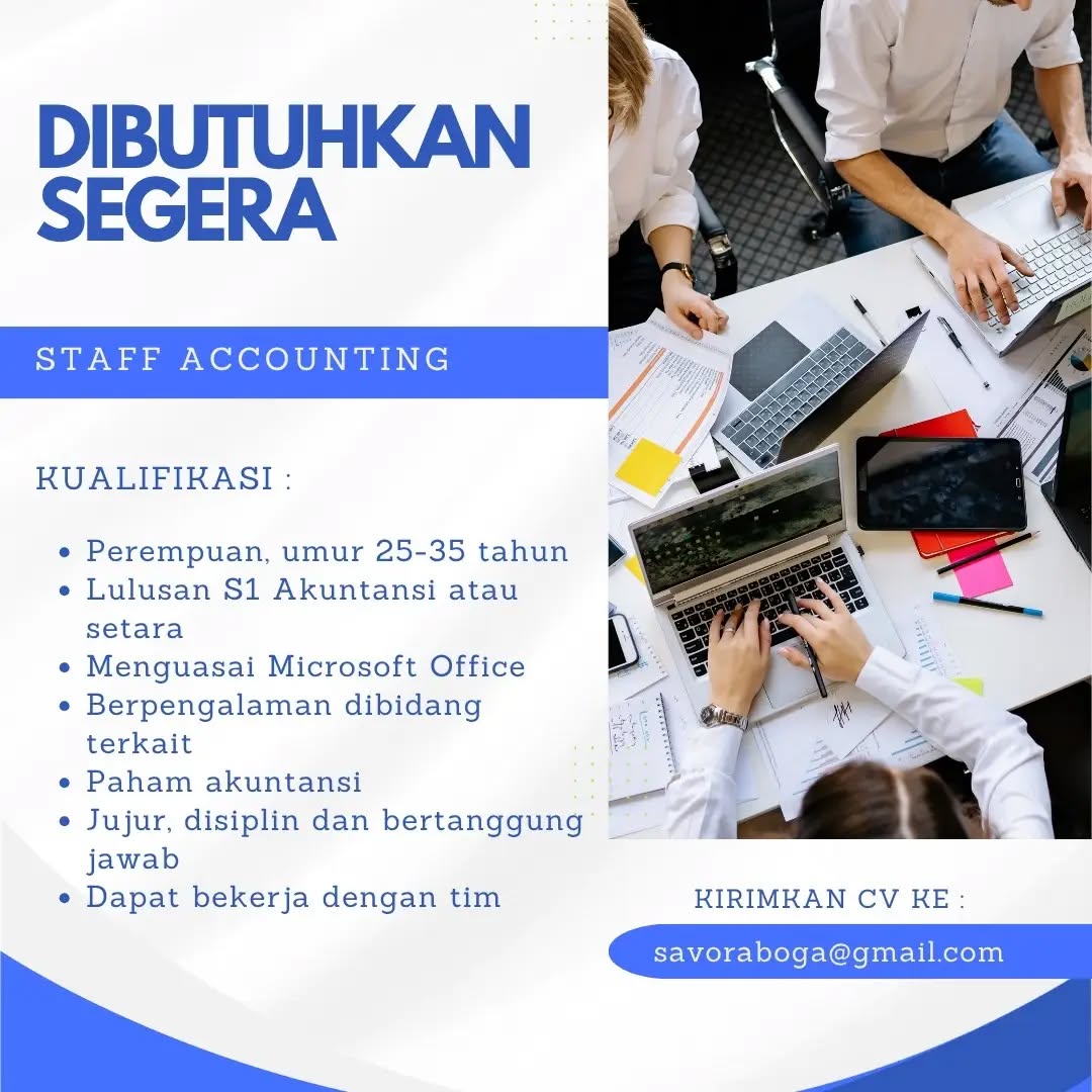 Poster lowongan Staff Accounting