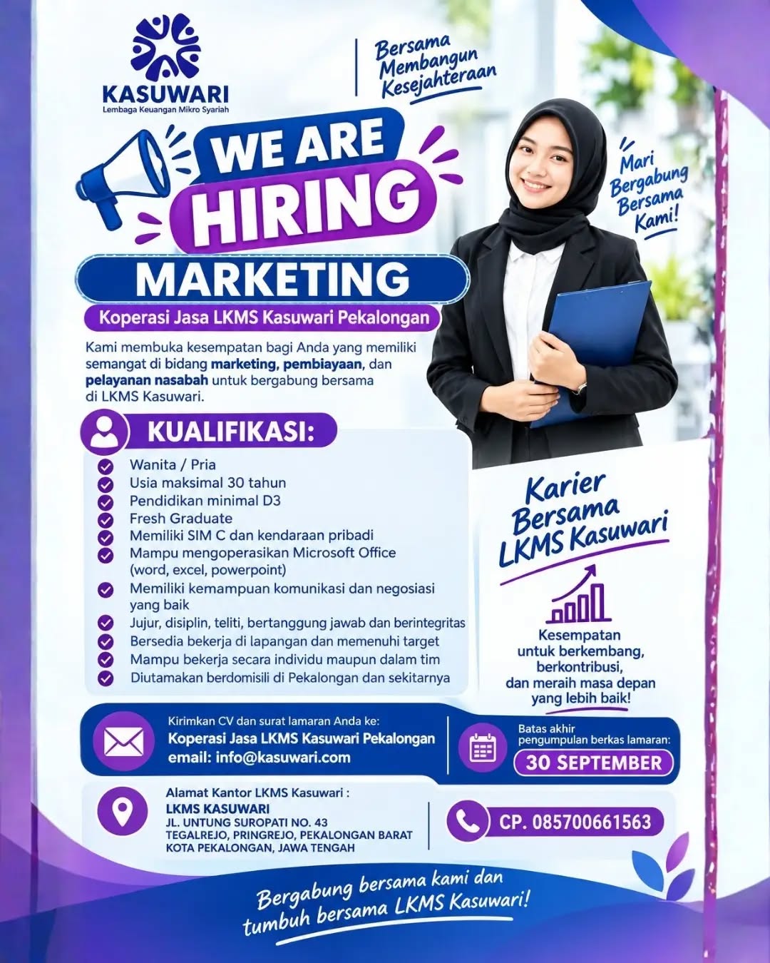 Poster lowongan Marketing