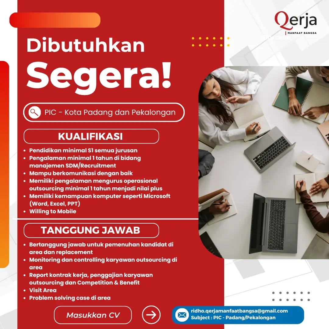 Poster lowongan PIC