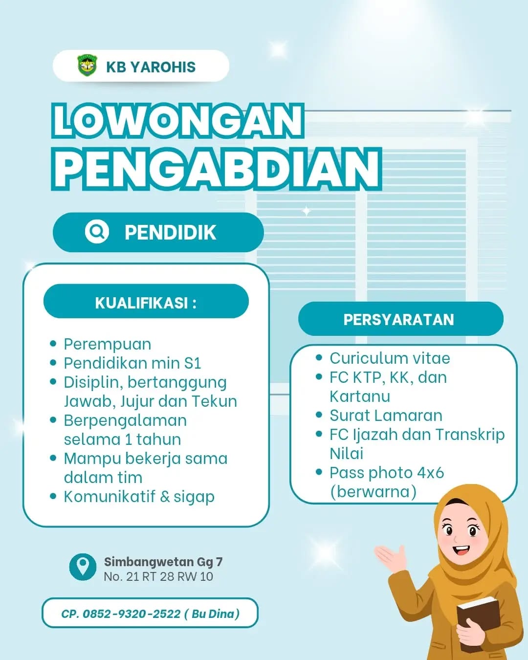 Poster lowongan Pendidik