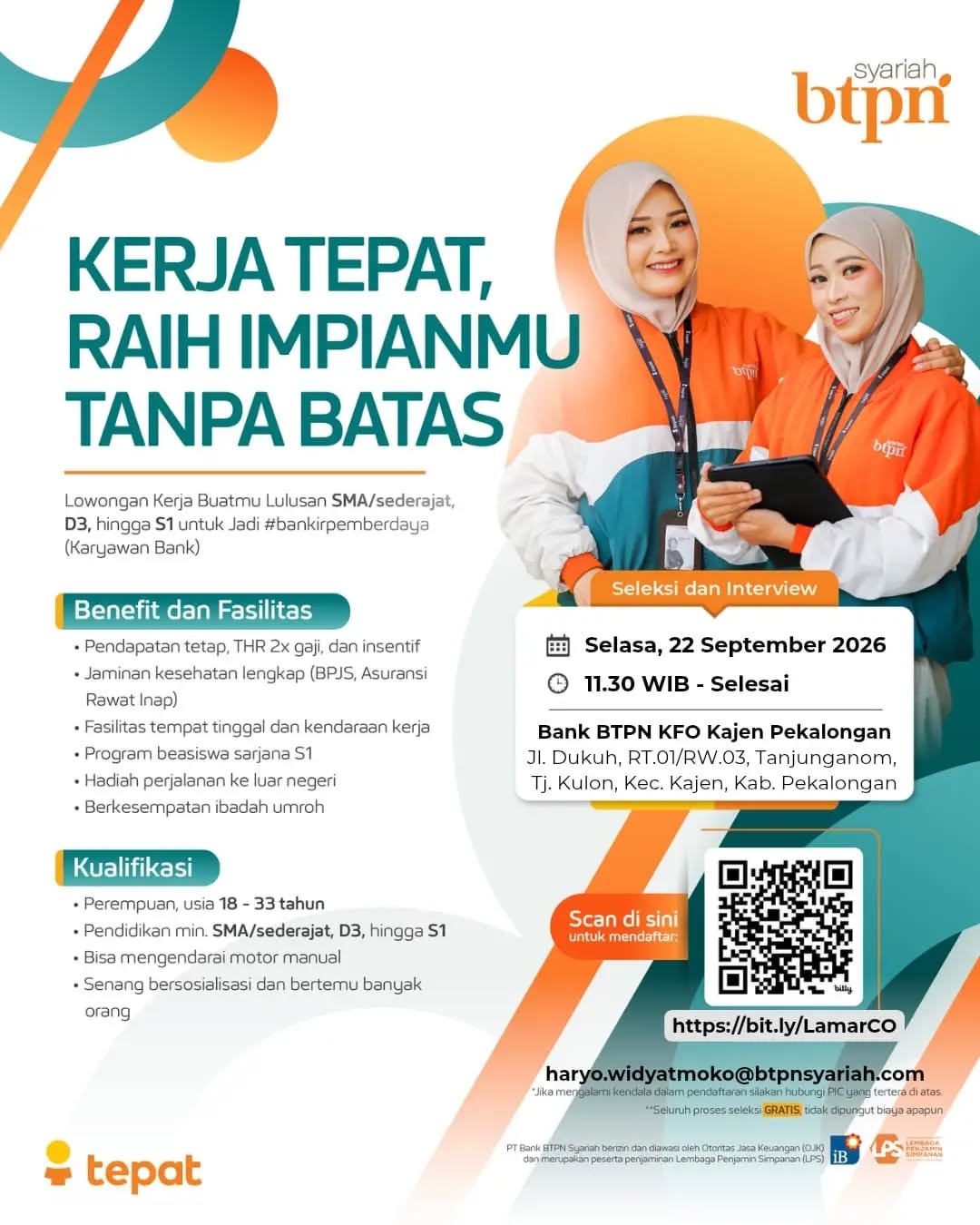 Poster lowongan Bankir Pemberdaya