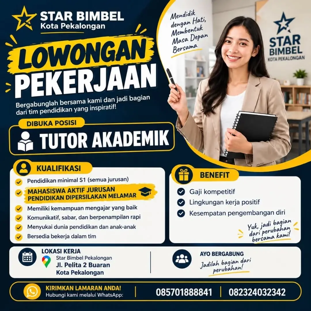 Poster lowongan Tutor Akademik