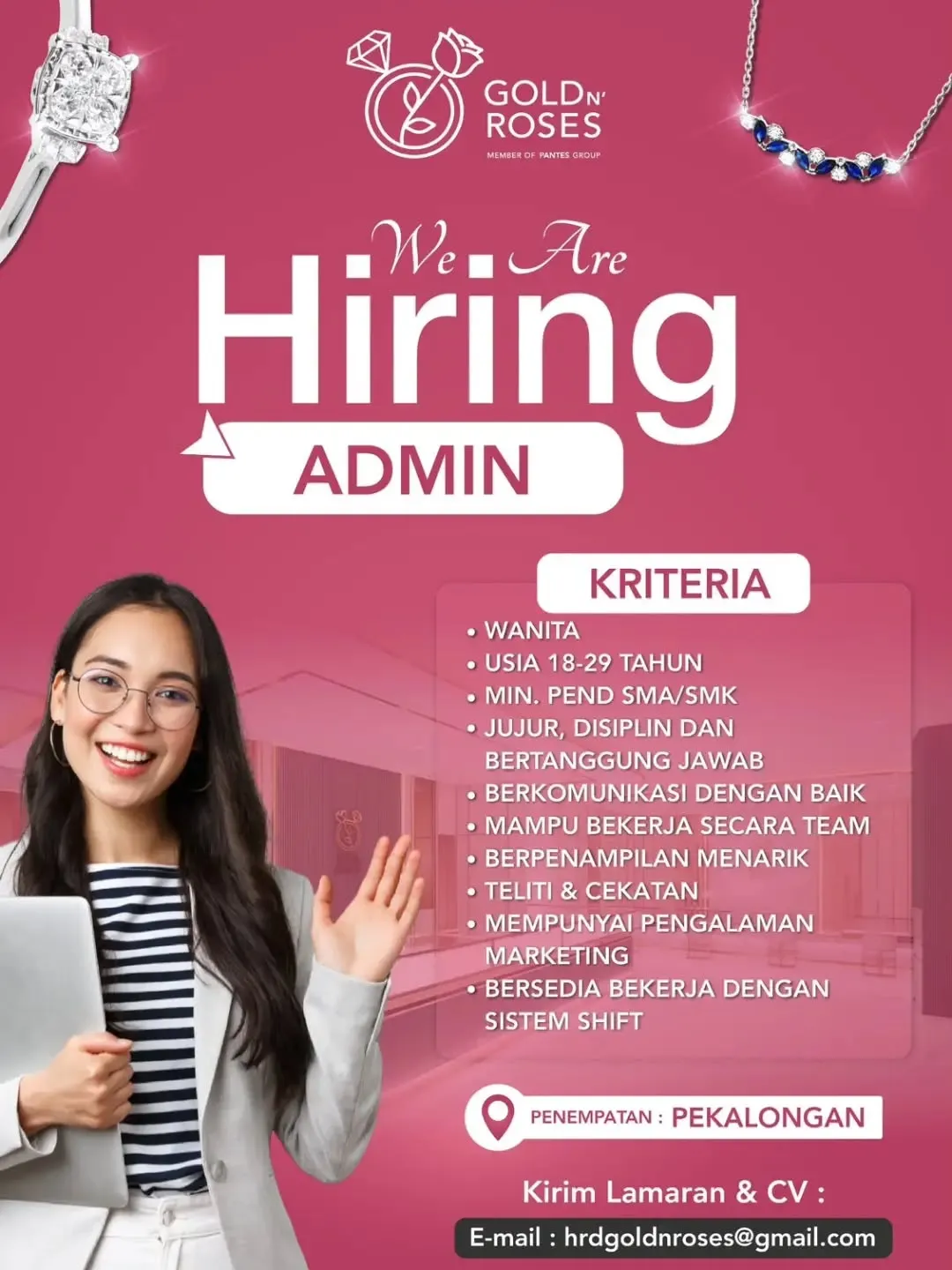 Poster lowongan Admin