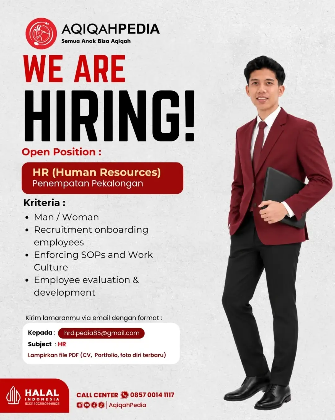 Poster lowongan HR (Human Resources)
