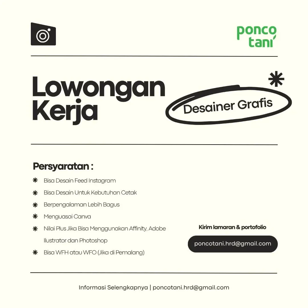 Poster lowongan Desainer Grafis