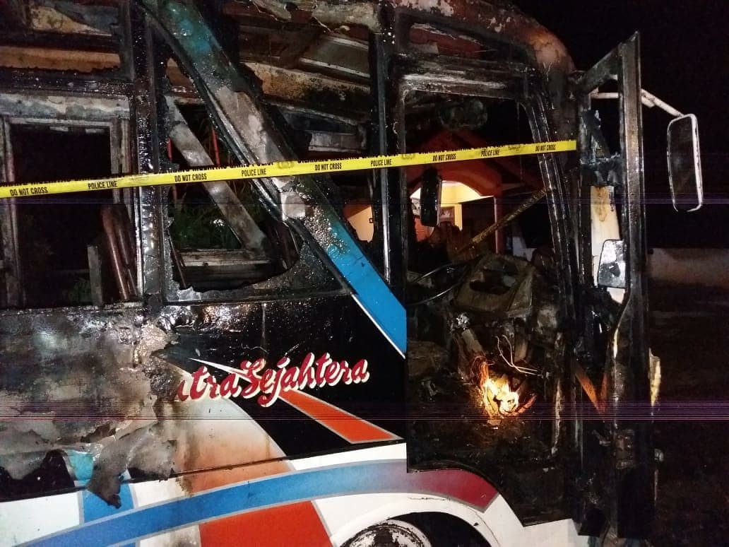 Polisi Selidiki Kebakaran Yang Menghanguskan Satu Unit Bus