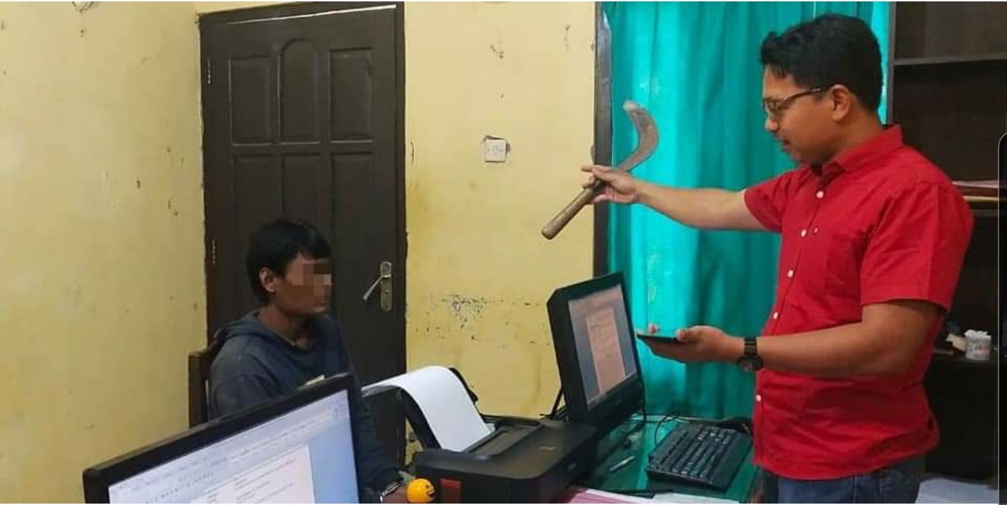 Terpengaruh Minuman Keras, Seorang Pemuda Nekat Datangi Toko Sembako Dan Melukai  Pemilik Toko Dengan Sebilah Sabit