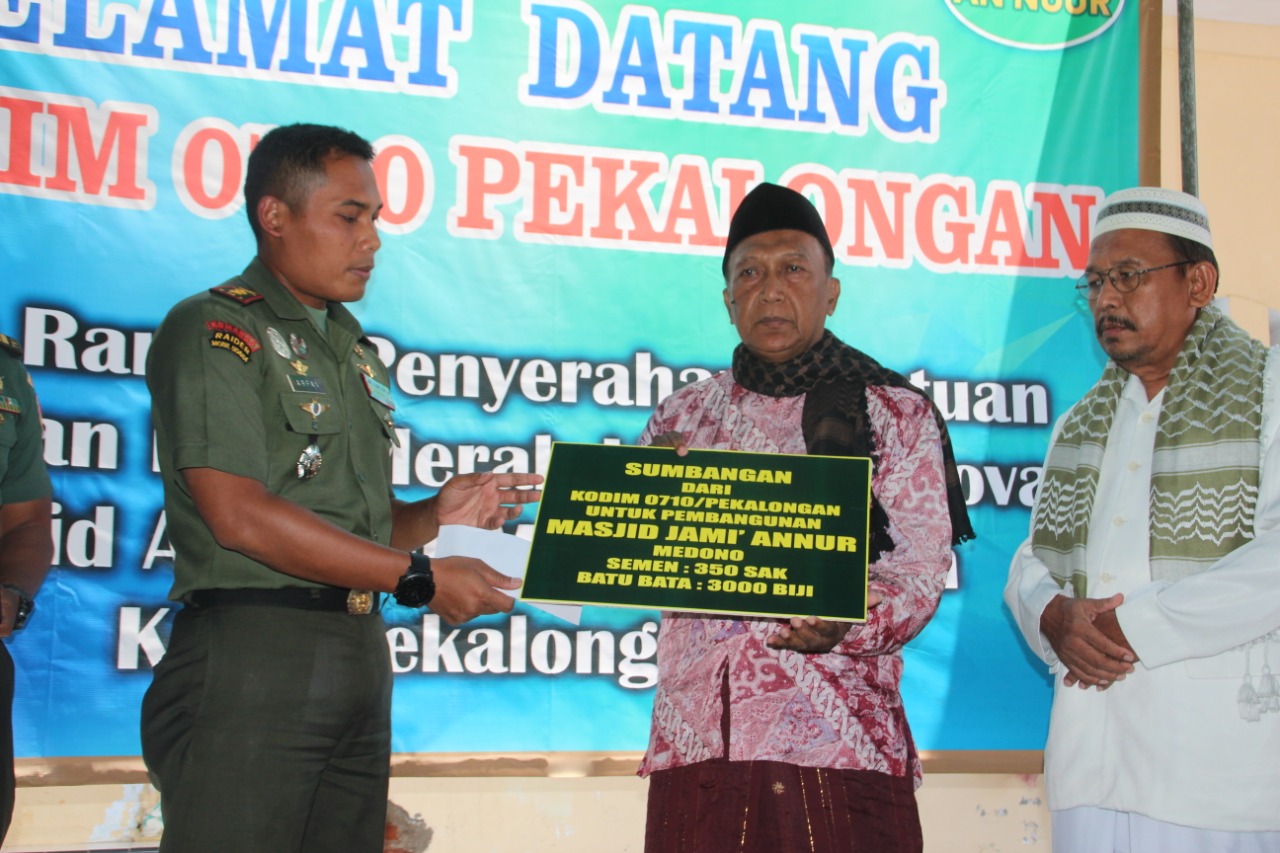 Kodim 0710 Pekalongan Salurkan Bantuan Renovasi Masjid An Nur Binagriya