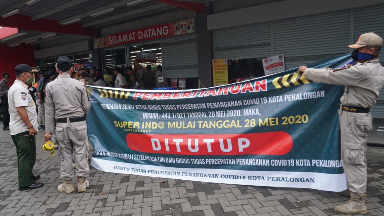 Rapid Reaktif, Superindo Pekalongan Resmi Ditutup Sementara
